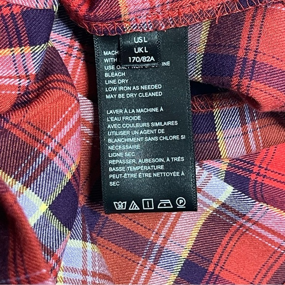 Urban Outfitters Red Plaid Skater Skirt - Picture 9 of 11